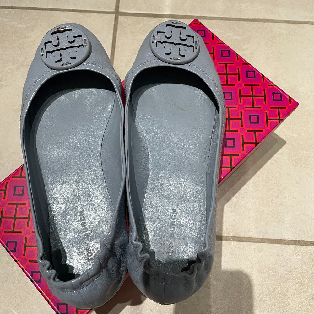 Tory Burch Minnie Flats-7-Dew Blue